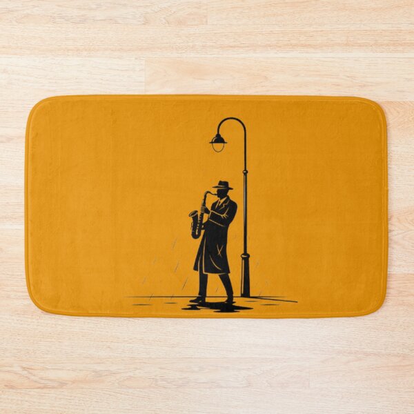 Item preview, Saxophone Streetlight Silhouette  Jazz Musician Art  Moody Night Scene Design designed and sold by Ditstyle.