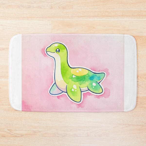 Item preview, Watercolor Cute Green Nessie on Pink Art designed and sold by Jagamusubi.