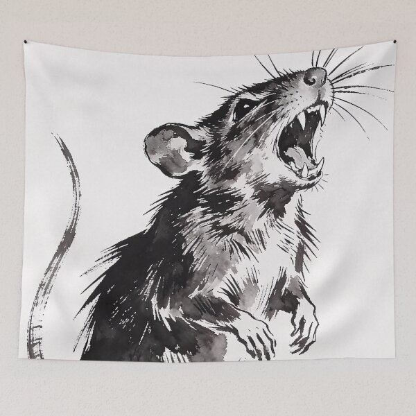 Item preview, Angry Rat Ink Illustration designed and sold by StudioDestruct.