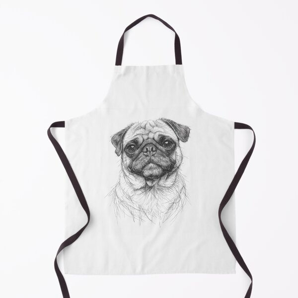 Item preview, Pug Portrait Pencil Drawing | Black and White Dog Sketch Art designed and sold by Leon Woods Pencil Art.