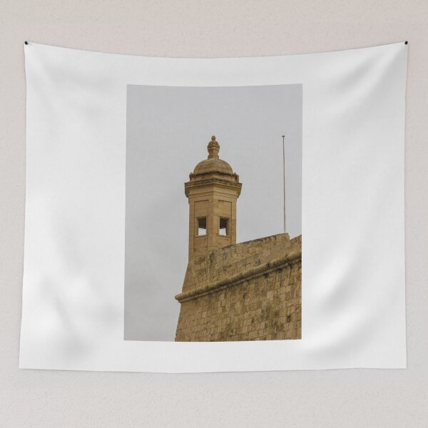 Item preview, Ancient Stone Dome Tower Rising From Fortress Wall Under A Grey Sky designed and sold by Nmallia.