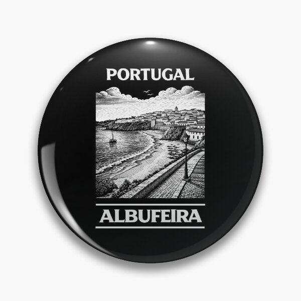 Item preview, Albufeira Portugal Linocut Style  designed and sold by Thistle-TShop.