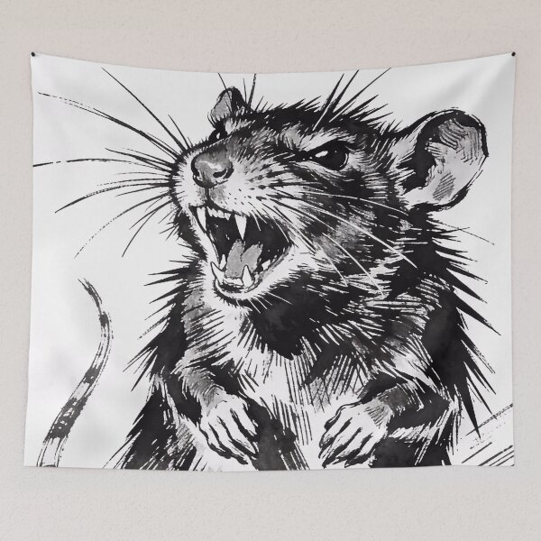 Item preview, Angry Rat Ink Illustration designed and sold by StudioDestruct.