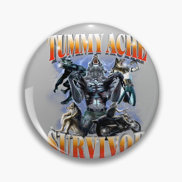Item preview, Tummy Ache Survivor Funny Alpha Wolf Meme for Men Women Kids designed and sold by mjohnson9.