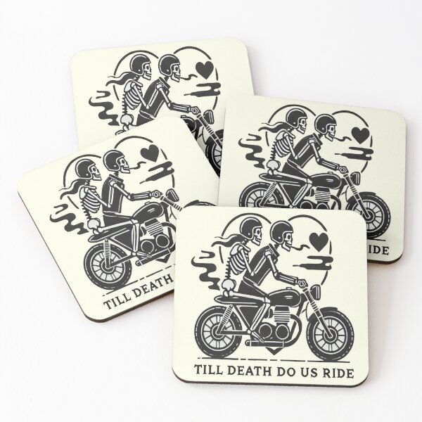 Item preview, Till Death Do Us Ride – Skeleton Biker Couple Gothic Motorcycle Love Design designed and sold by Rajasekar.