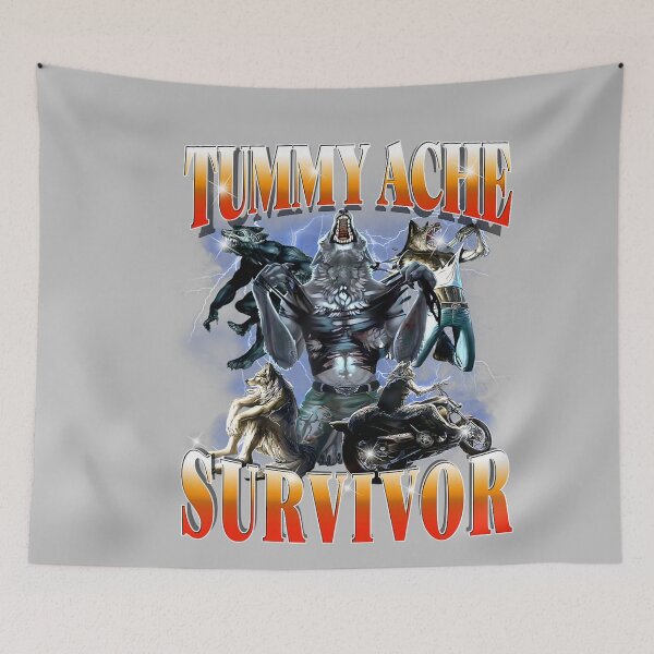Item preview, Tummy Ache Survivor Funny Alpha Wolf Meme for Men Women Kids designed and sold by mjohnson9.