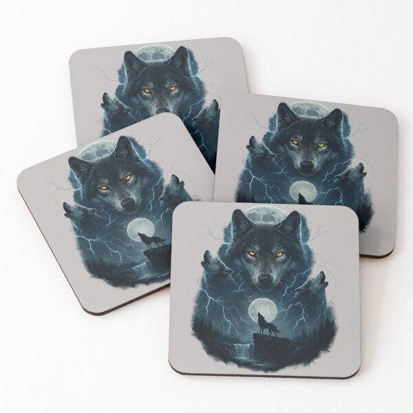 Item preview, Wolf Howling at Moon Funny Graphic Tees Men Wolves designed and sold by mjohnson9.