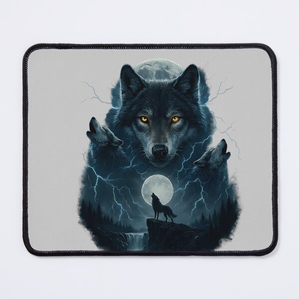 Item preview, Wolf Howling at Moon Funny Graphic Tees Men Wolves designed and sold by mjohnson9.