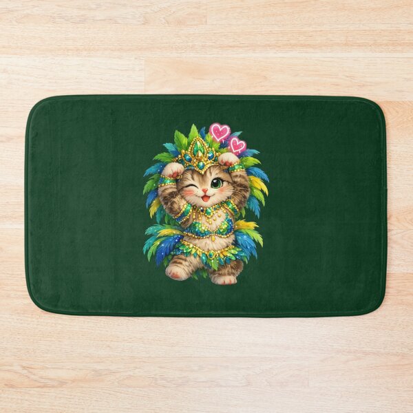 Item preview, Cute Brazilian Carnival Cat – Cozy Kawaii Festival Illustration designed and sold by MKVisions.