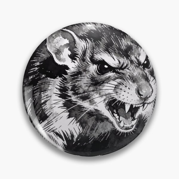 Aperçu de l'œuvre Illustration à l'encre d'un rat en colère créée et vendue par StudioDestruct.
