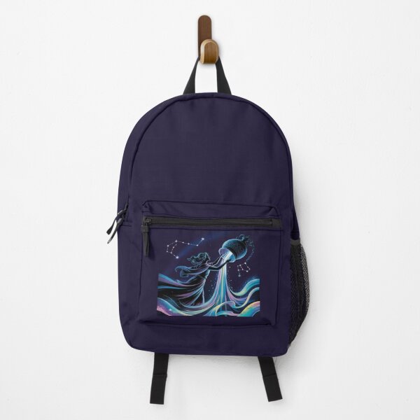 Item preview, Silhouette Aquarius Water Bearer | Rainbow Constellation Zodiac Art designed and sold by Midnight Veil Designs.