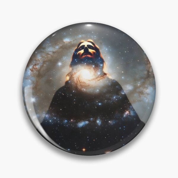Item preview, Silhouette Jesus Christ Galaxy Art – Christian Surreal Cosmic Space Artwork designed and sold by stylishdzign.