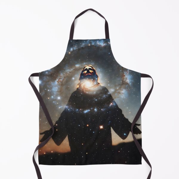 Item preview, Silhouette Jesus Christ Galaxy Art – Christian Surreal Cosmic Space Artwork designed and sold by stylishdzign.