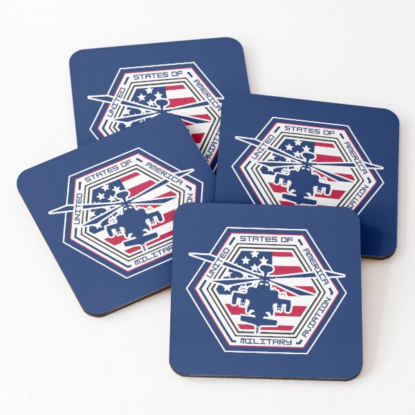 Item preview, U.S. Military Aviation Hexagon Emblem – Patriotic American Flag Helicopter Design for Veterans & Proud Patriots designed and sold by GFamilyC.