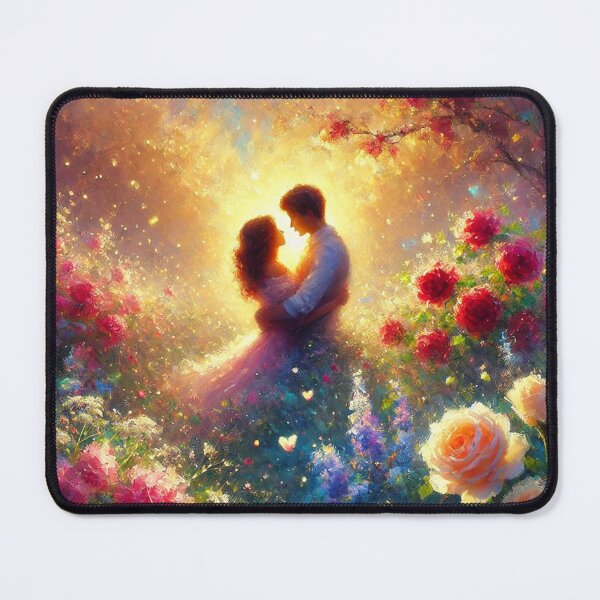 Item preview, Romantic Couple in a Flower Garden designed and sold by TheArtOfImpress.