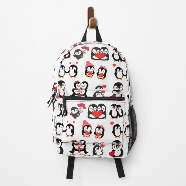 Item preview, Cute Penguin Love Pattern with Hearts designed and sold by Custom Gift Design .
