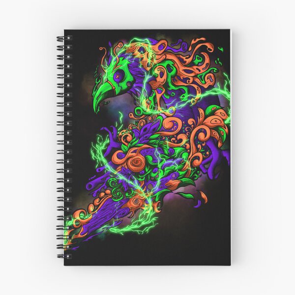 Item preview, Cosmic Ravenstorm – Psychedelic Energy Bird Explosion designed and sold by Neon Chaos Studio.