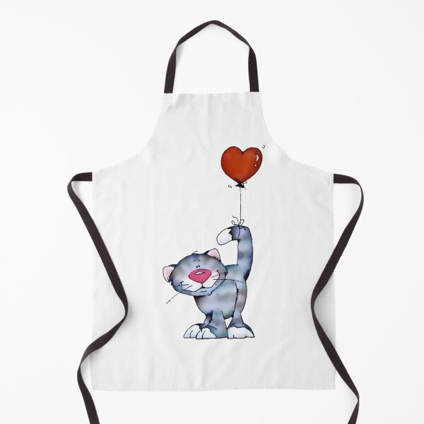 Item preview, Cute cat holding a heart ballon. designed and sold by Luck&Co-store.