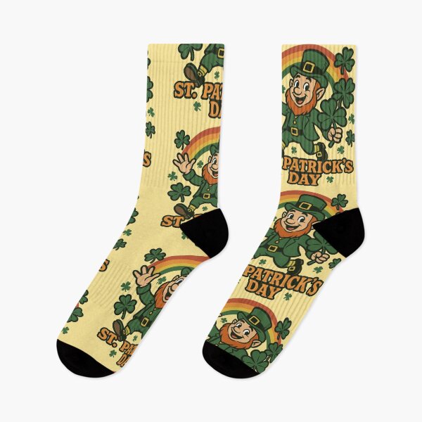 Item preview, Leprechaun with Rainbow and Shamrocks designed and sold by Ghost on Toast.
