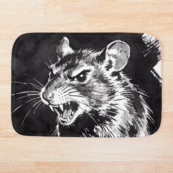 Aperçu de l'œuvre Illustration à l'encre d'un rat en colère créée et vendue par StudioDestruct.
