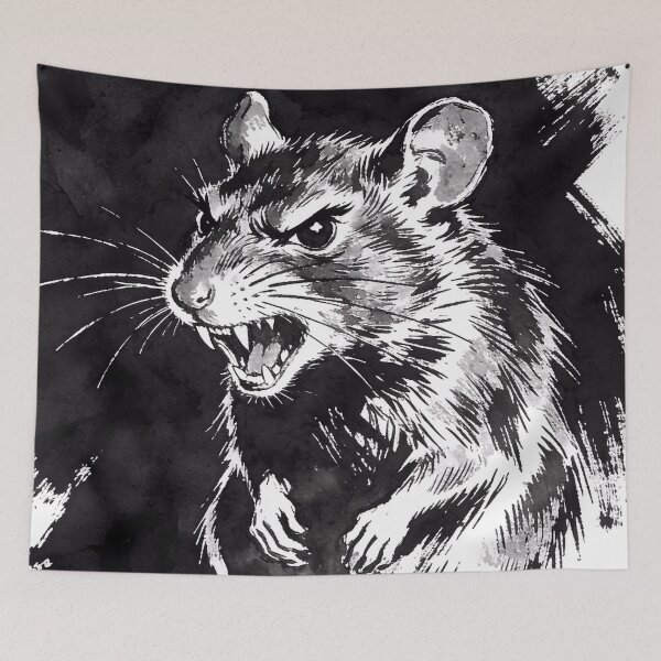 Item preview, Angry Rat Ink Illustration designed and sold by StudioDestruct.