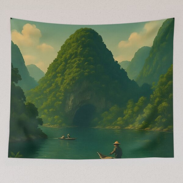 Item preview, Phong Nha-Ke Bàng River and Cave Vietnam Poster designed and sold by FestivityFinds.