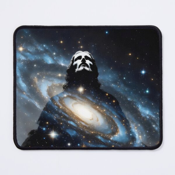 Item preview, Silhouette Jesus Christ Galaxy Art – Christian Surreal Cosmic Space Artwork designed and sold by stylishdzign.