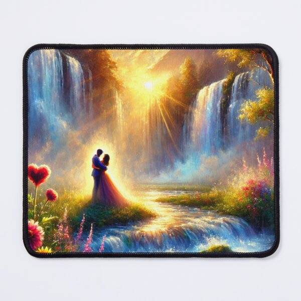 Item preview, Romantic Couple by a Golden Waterfall designed and sold by TheArtOfImpress.