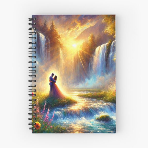 Item preview, Romantic Couple by a Golden Waterfall designed and sold by TheArtOfImpress.