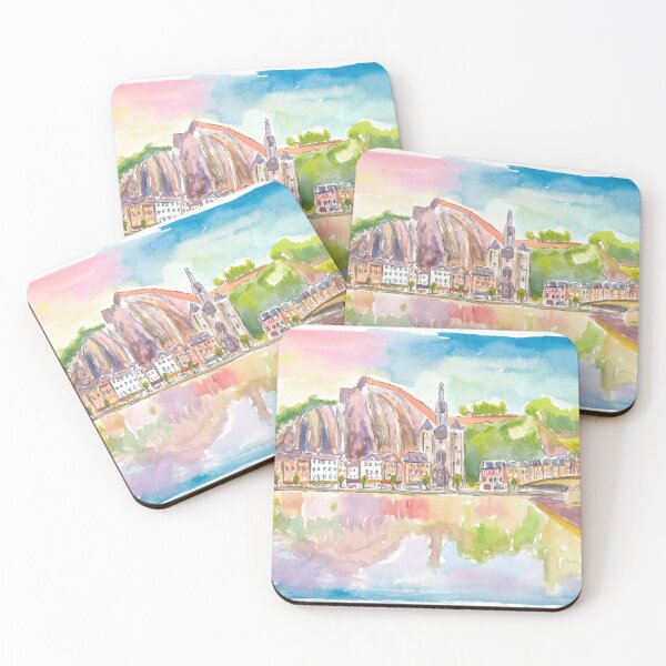 Item preview, Dinant Belgium Citadel on Rock with Meuse River Promenade designed and sold by artshop77.