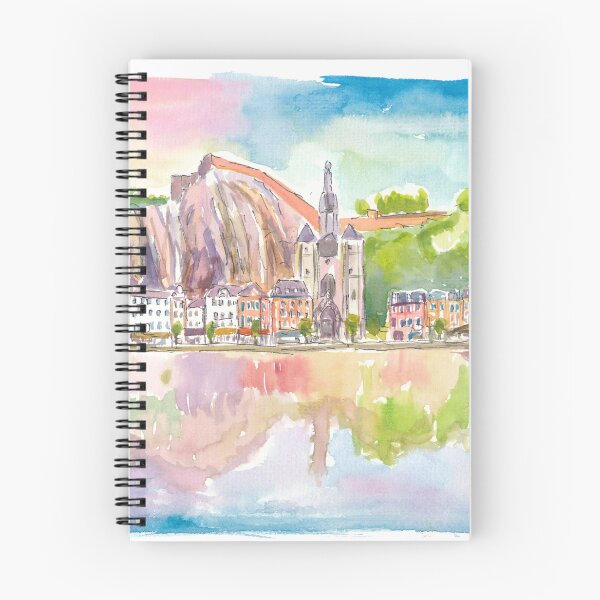 Item preview, Dinant Belgium Citadel on Rock with Meuse River Promenade designed and sold by artshop77.