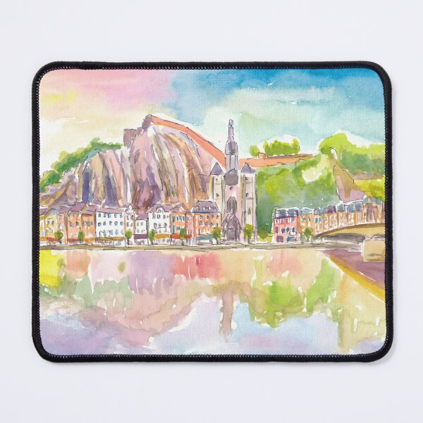 Item preview, Dinant Belgium Citadel on Rock with Meuse River Promenade designed and sold by artshop77.