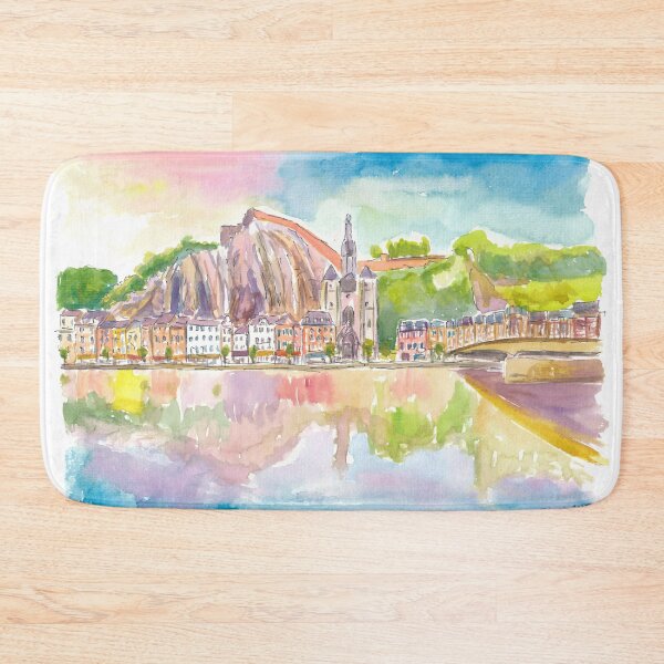 Item preview, Dinant Belgium Citadel on Rock with Meuse River Promenade designed and sold by artshop77.