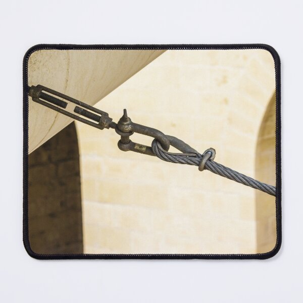 Item preview, Industrial Steel Cable With Turnbuckle Clamp Securing Anchor To Stone Wall designed and sold by Nmallia.
