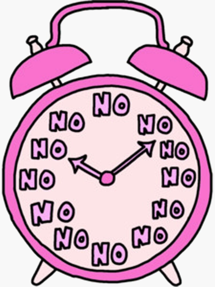 "wake up alarm" Sticker for Sale by islandinthesun Redbubble