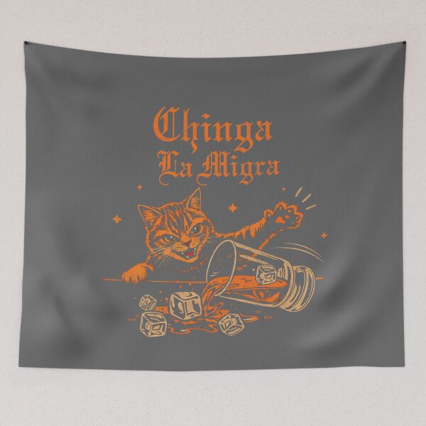 Item preview, Chinga la migra Cat designed and sold by KristineLi.