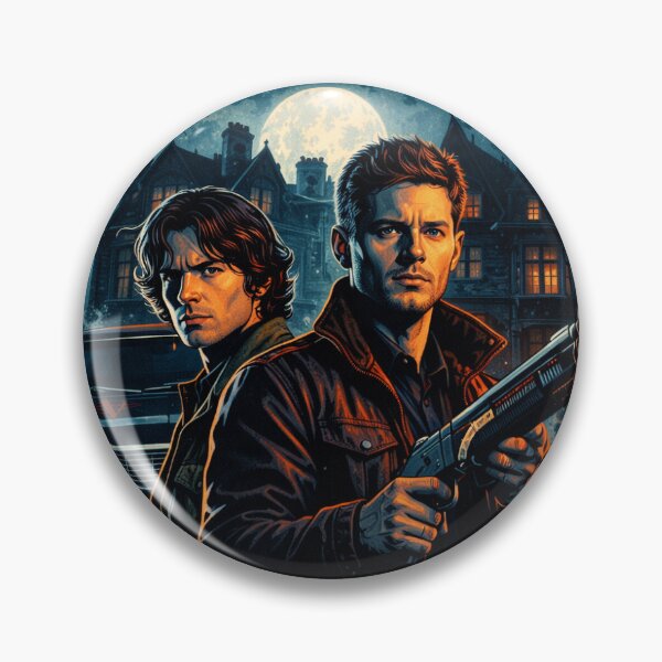 Item preview, Winchester Brothers Supernatural Ghostbusters Who Ya Gonna Call? Inspired Digital Art Horror Slasher designed and sold by Gory-Garments.