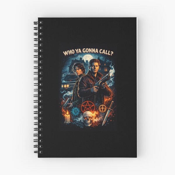 Item preview, Winchester Brothers Supernatural Ghostbusters Who Ya Gonna Call? Inspired Digital Art Horror Slasher designed and sold by Gory-Garments.