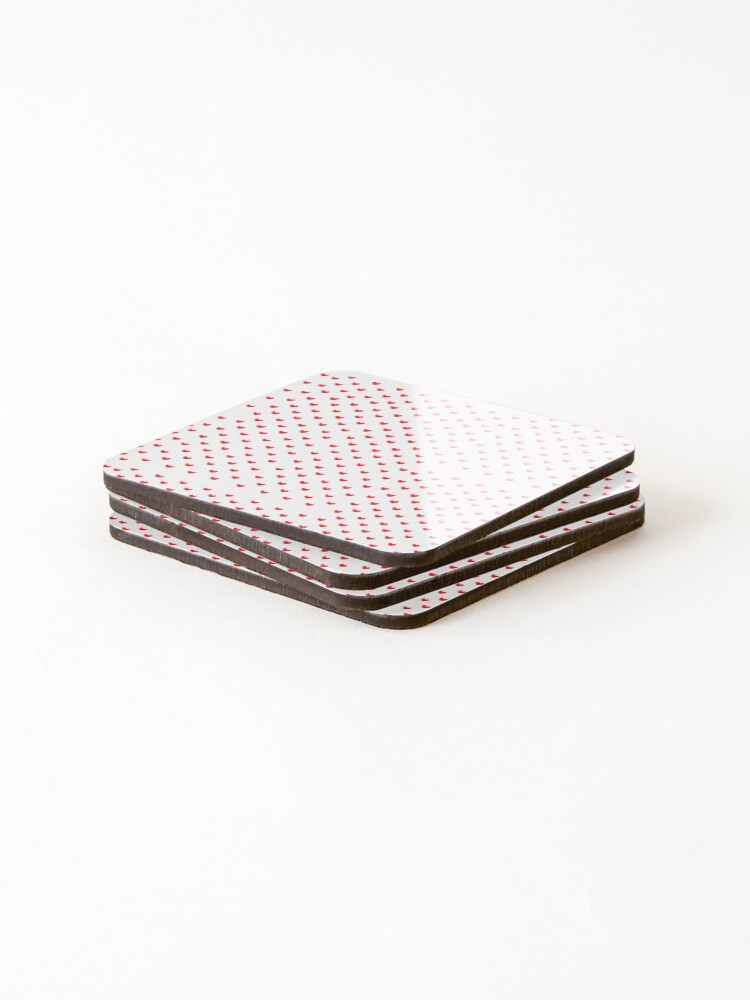 Thumbnail 4 of 5, Coasters (Set of 4), Red Heart Pattern designed and sold by RedSwagStore.