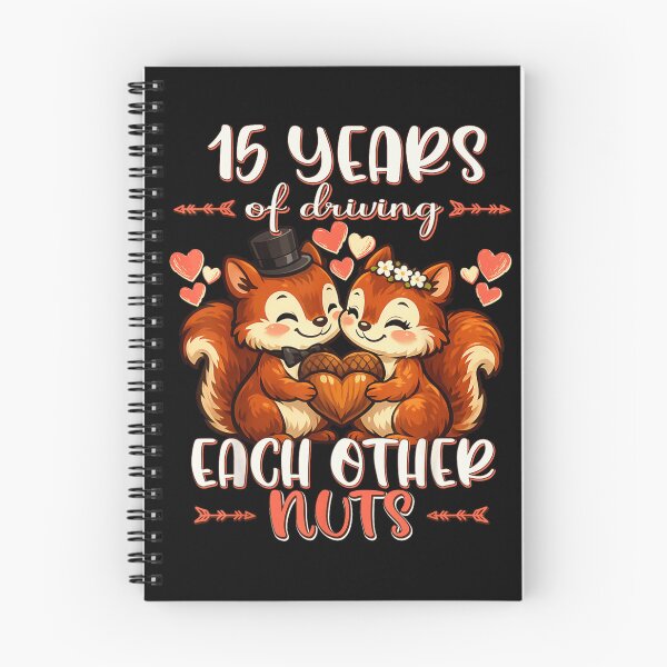 Item preview, 15th Anniversary 15 Years Of Driving Each Other Nuts Cute Squirrels designed and sold by BancaJone.