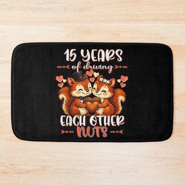 Item preview, 15th Anniversary 15 Years Of Driving Each Other Nuts Cute Squirrels designed and sold by BancaJone.