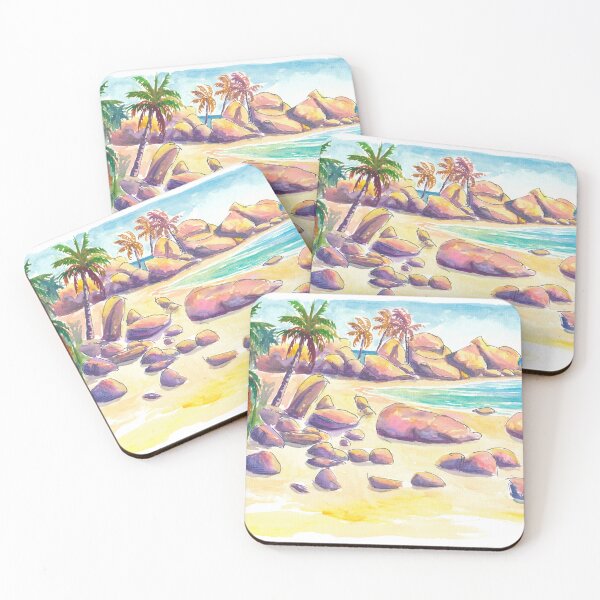 Item preview, The Baths Virgin Gorda Rock Caribbean Beach Paradise Seascape designed and sold by artshop77.