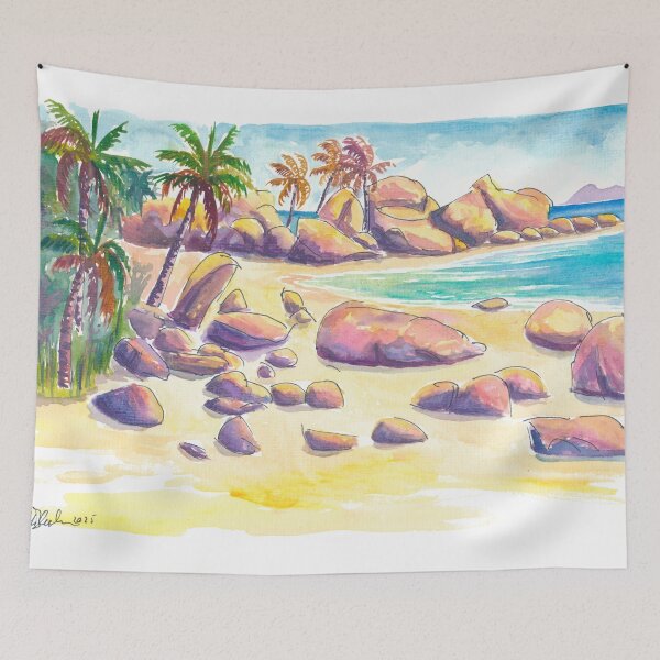 Item preview, The Baths Virgin Gorda Rock Caribbean Beach Paradise Seascape designed and sold by artshop77.