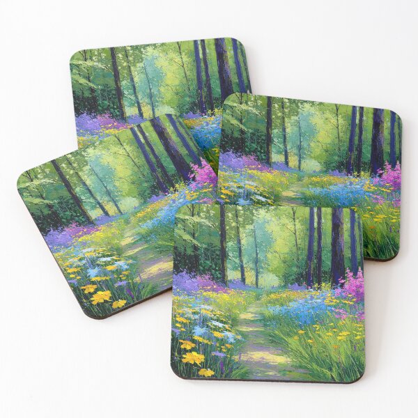 Item preview, Woodland Scene With Colorful, Vibrant Wildflowers Digital Art designed and sold by DEC02.