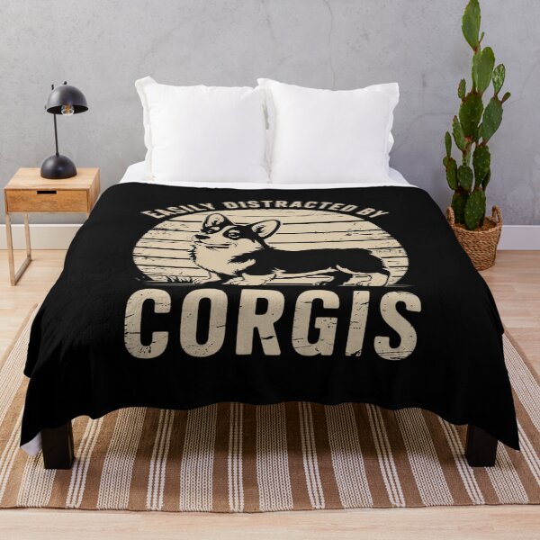 Item preview, Easily Distracted By Corgis Corgi Dog Pets Lover designed and sold by MarkLeedsArt.