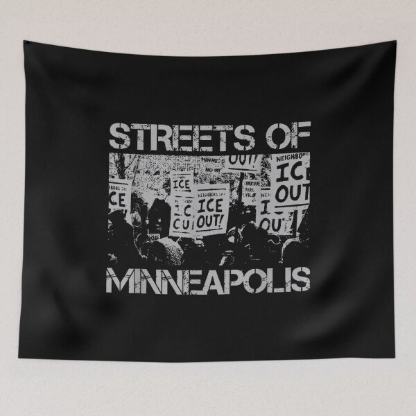 Item preview, Streets of Minneapolis Minnesota Activism Protest Art Black and White designed and sold by SaboCollita.