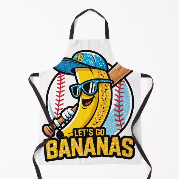 Item preview, Let’s Go Bananas Baseball Funny Banana Baseball Player Cartoon Design designed and sold by Graphic Botique.