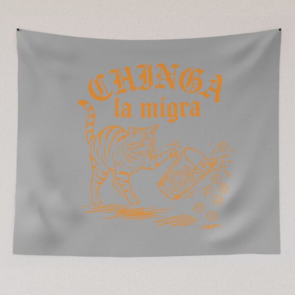 Item preview, Chinga La Migra Funny Cat designed and sold by KathieFaugh.