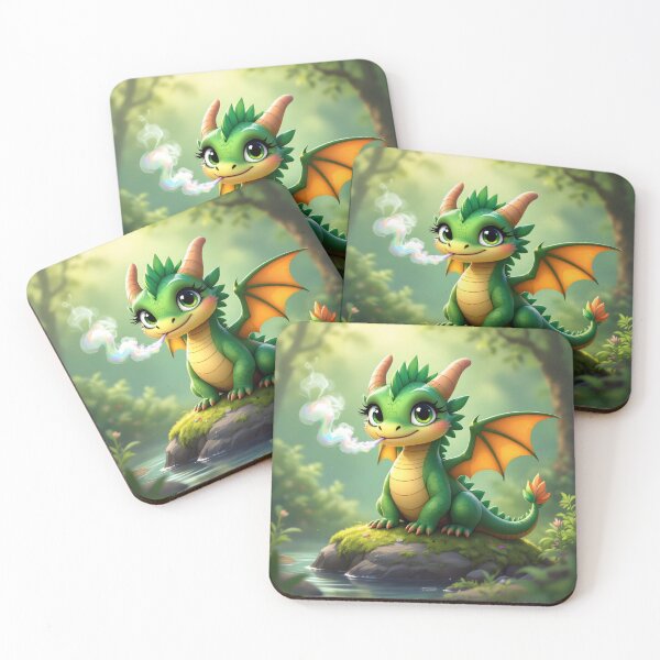 Item preview, Cute Cartoon Style Green Dragon designed and sold by MiaRose85.