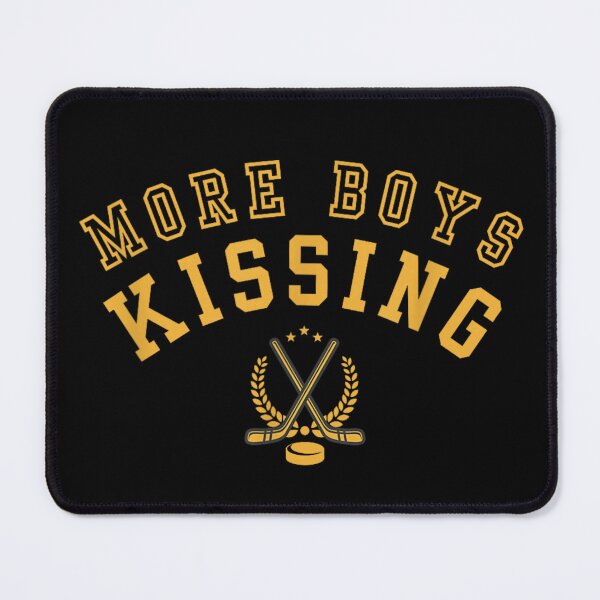 Item preview, More Boys Kissing Hockey Sports Aesthetic Vintage Varsity Gold Style designed and sold by BancaJone.